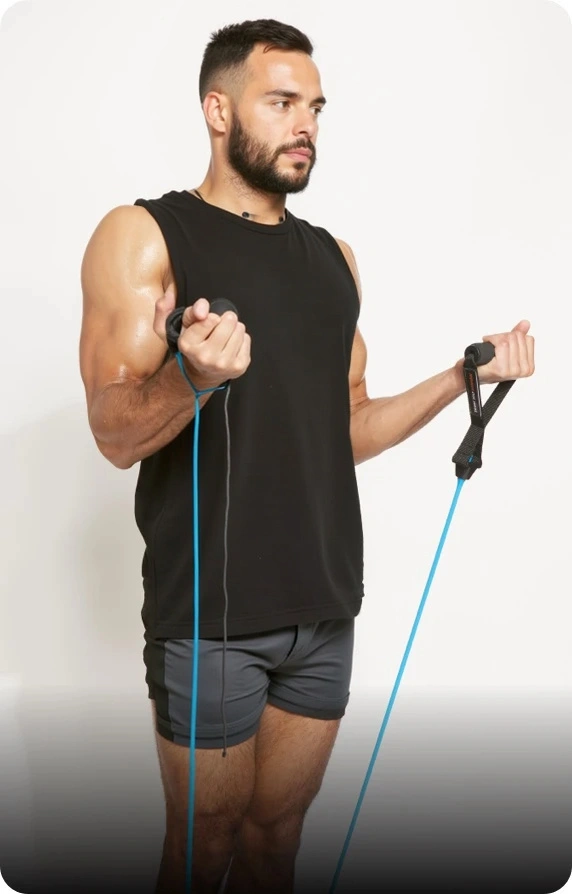 woman laughing in workout gear